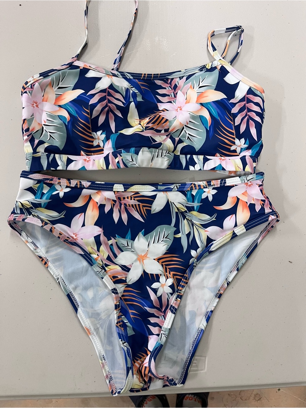 Women’s High-Waisted, Floral Bikini